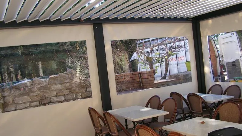 Équipement du bar-restaurant Le Saint Maurice d'une pergola bioclimatique B200 XL professionnelle - Photo 5