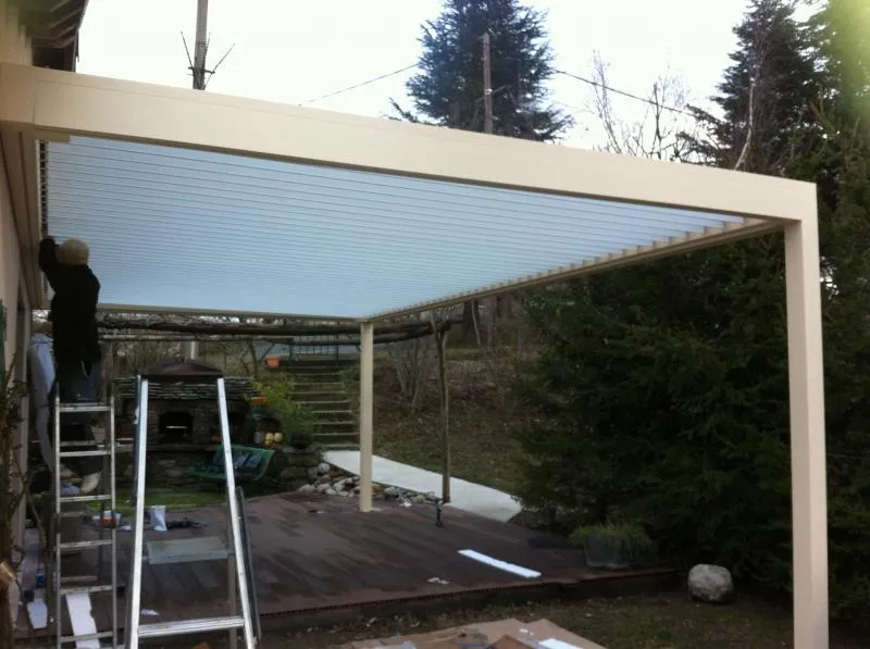Génolhac (30450) - Pose d'une pergola bioclimatique Brustor - Photo 5