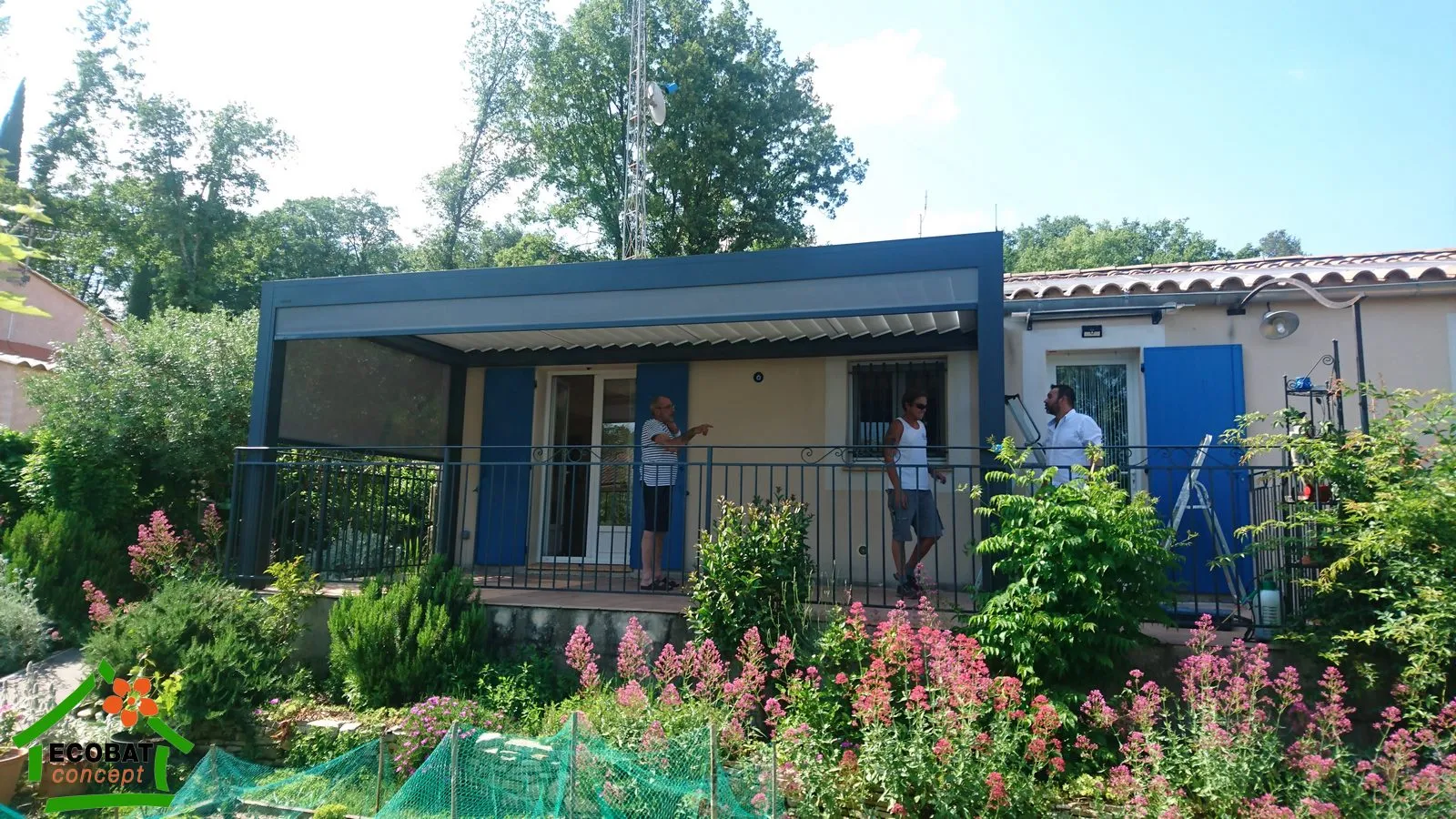 Mise en place d'une pergola 4 poteaux 1 screen et d'une marquise à Brignon - Photo 7