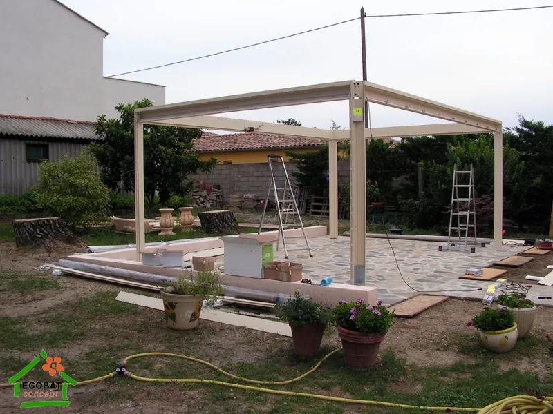 Pose d'une pergola bioclimatique à Ribaute-les-Tavernes - Photo 3