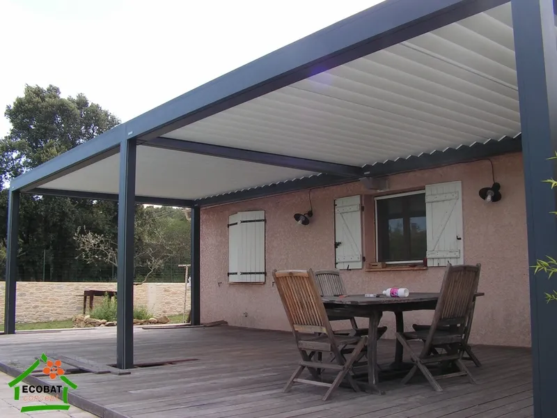 Pose d'une pergola bioclimatique double module à Vézénobres - Photo 9