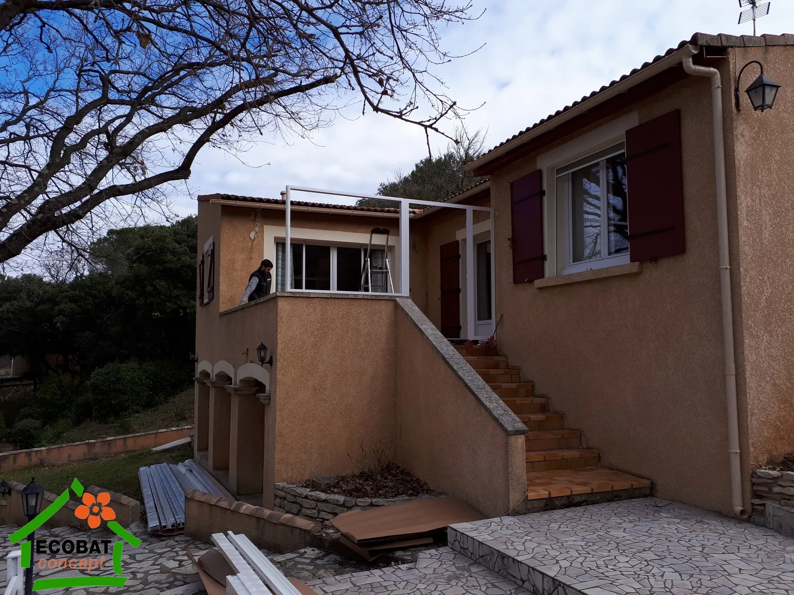 Réalisation d'une véranda avec toiture transparente à Nages-et-Solorgues - Photo 2